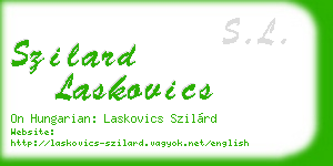 szilard laskovics business card